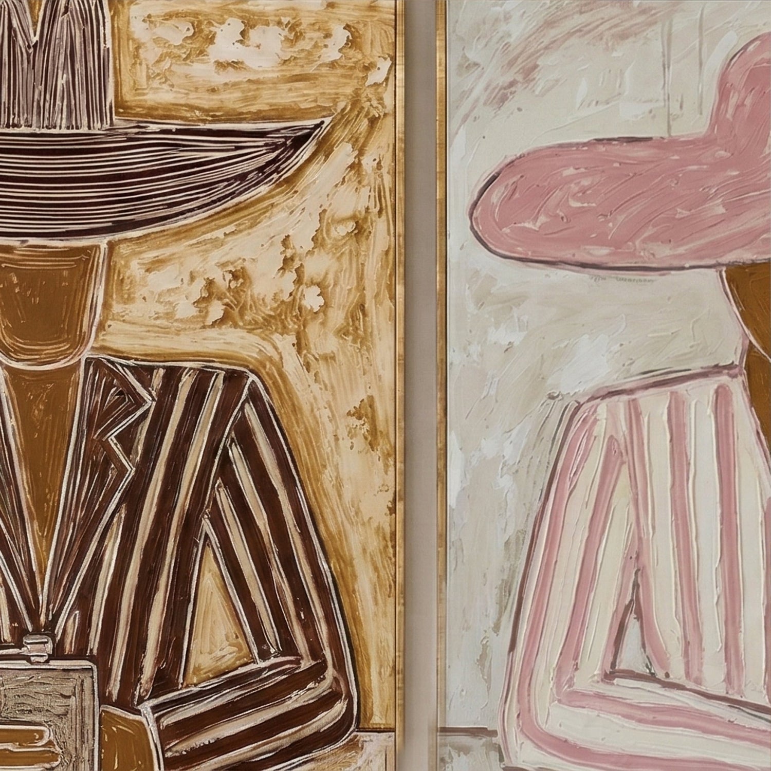 Vintage Americana Art | Desert Blush Duo Western Canvas Wall Decor