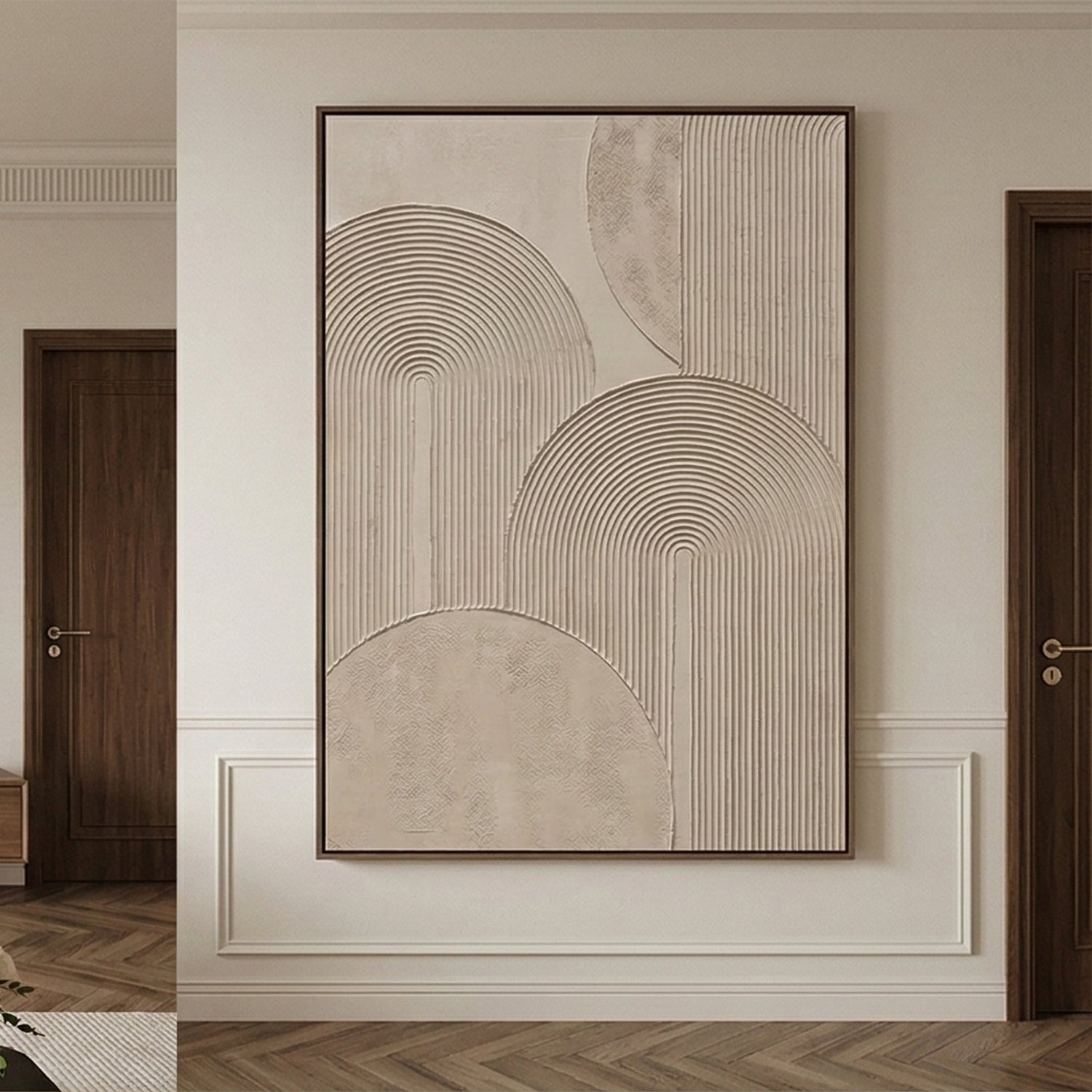 3D-Textured Art | Quiet Arc Rhythm Textured Canvas Wall Art