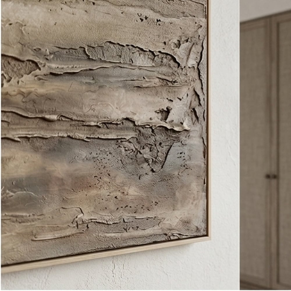Wabi-Sabi Art | Earthy Texture Flow Neutral Earth Tone Wall Art