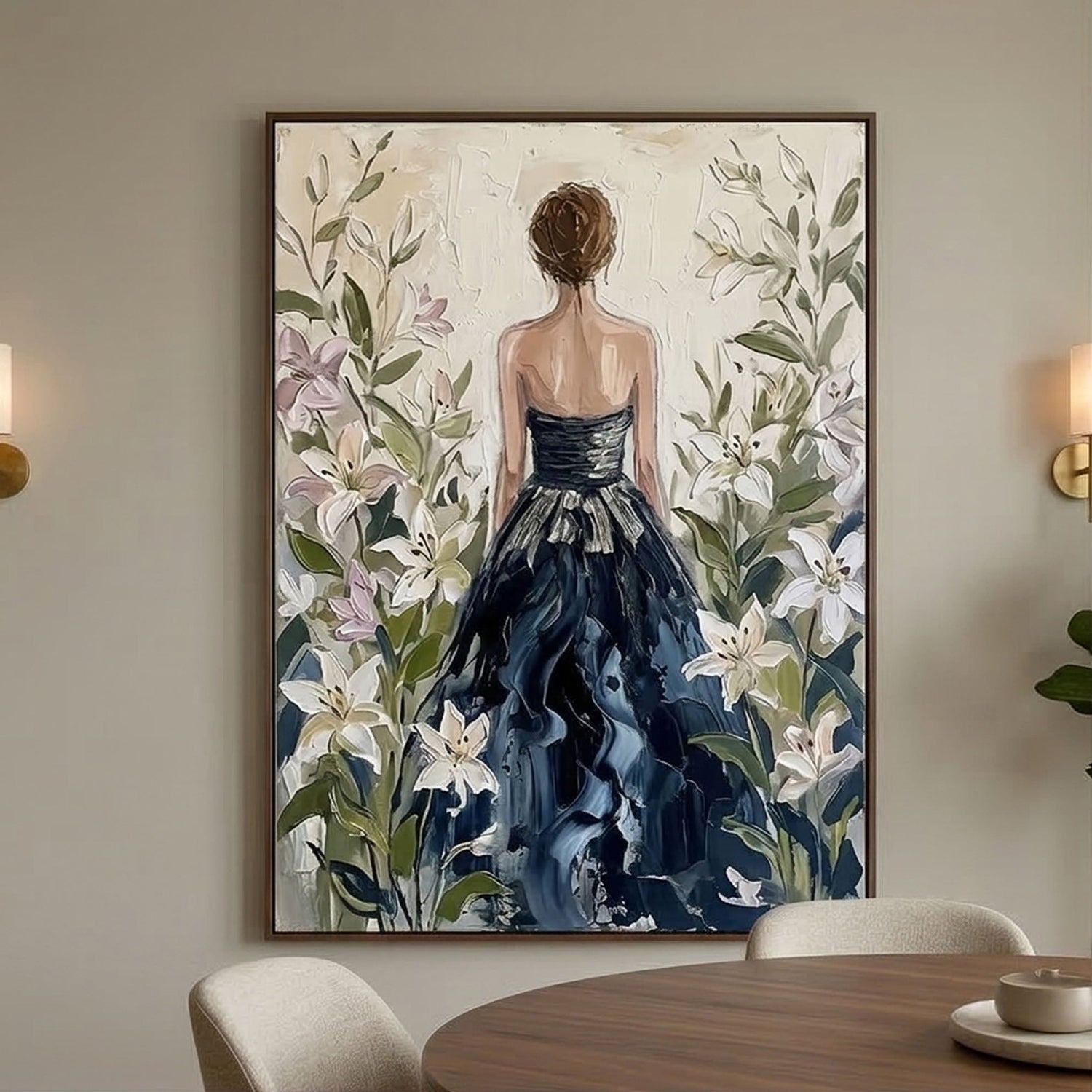 Impressionist Art | Midnight Bloom Floral Canvas Wall Decor