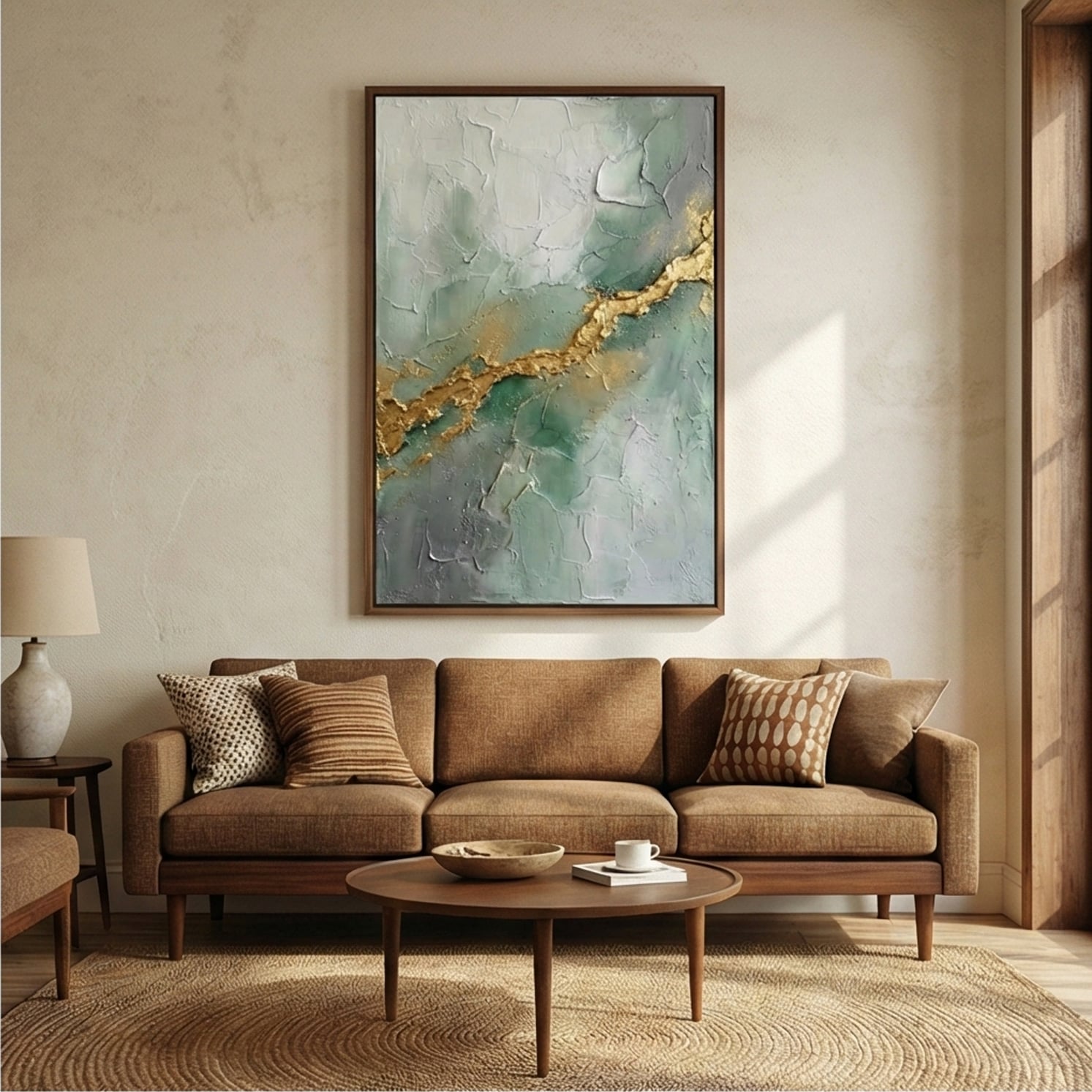 Contemporary Luxe Art | Earth's Vein Gold Accent Canvas Wall Art