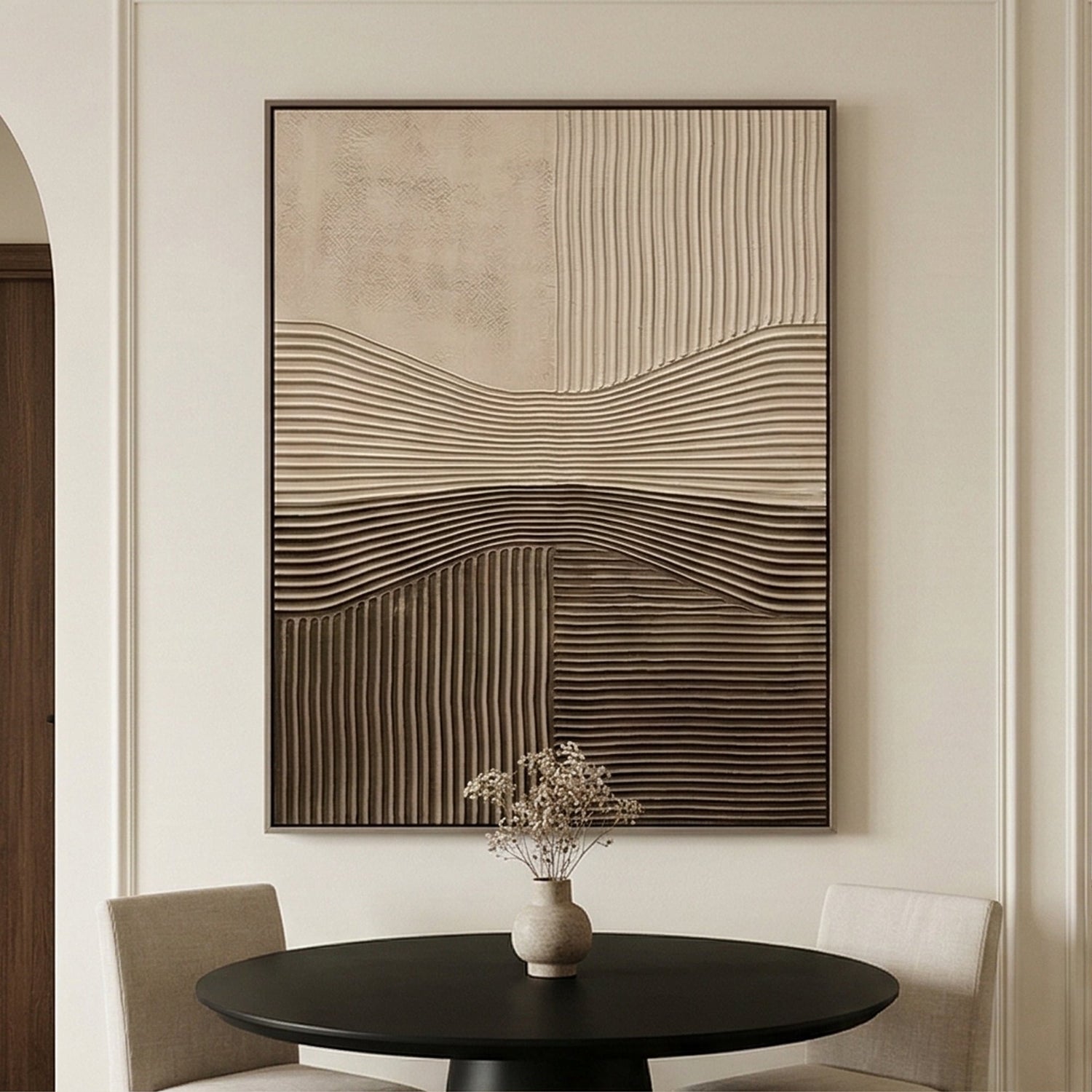 3D-Textured Art | Sandline Horizon Modern Textured Wall Art