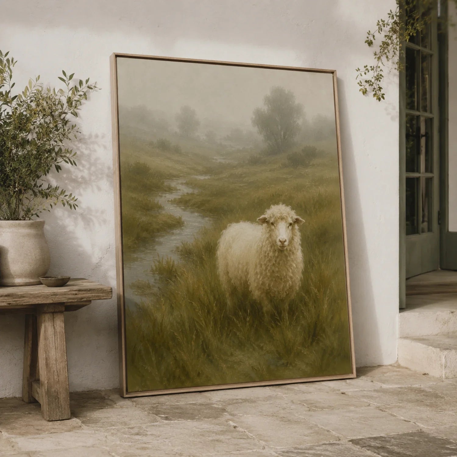 Vintage Americana Art | Valley Wool Ewe Western Gallery Wall Decor