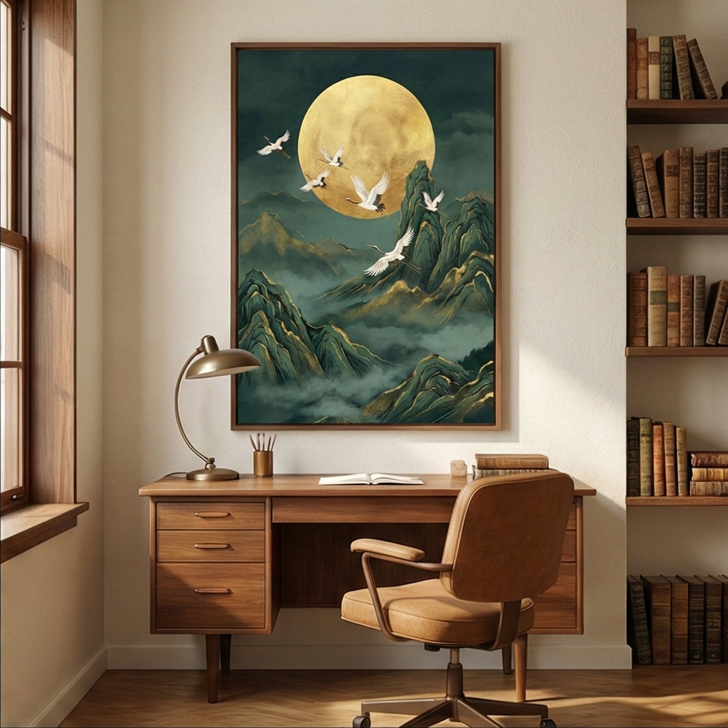 Impressionist Art | Moonlit Flight Floral Canvas Wall Art