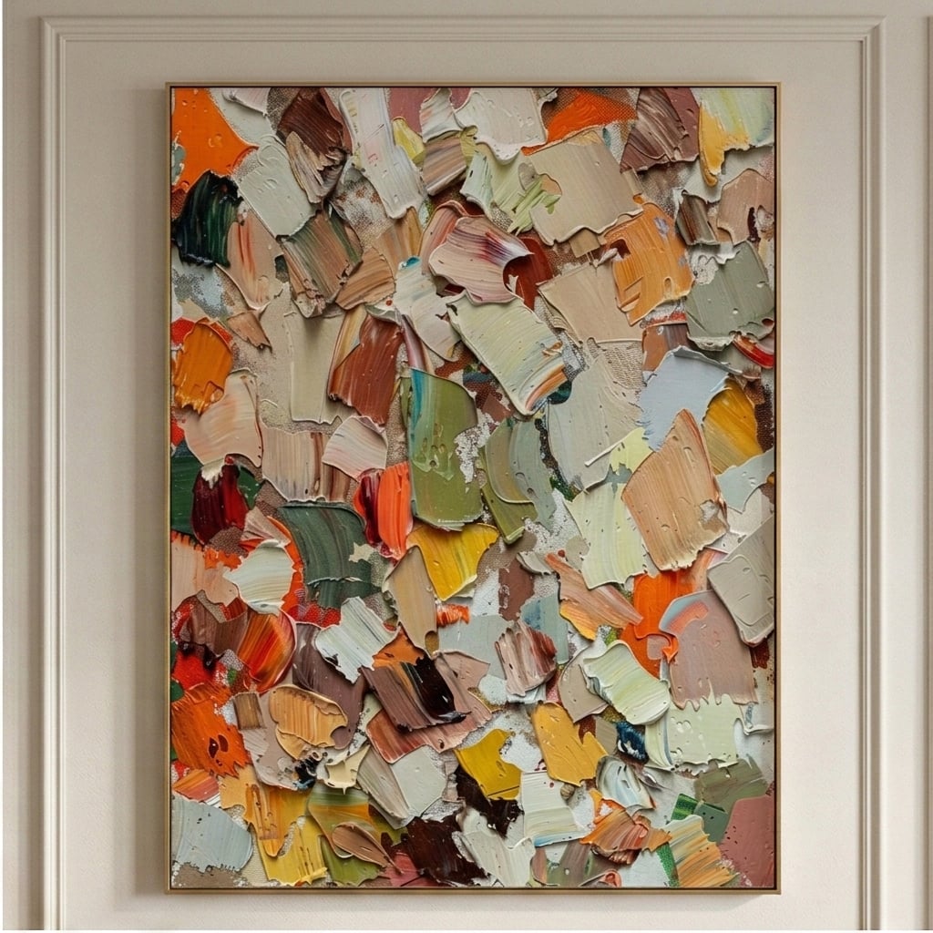 3D textured Art | Chromatic Relics Textured Canvas Wall Art