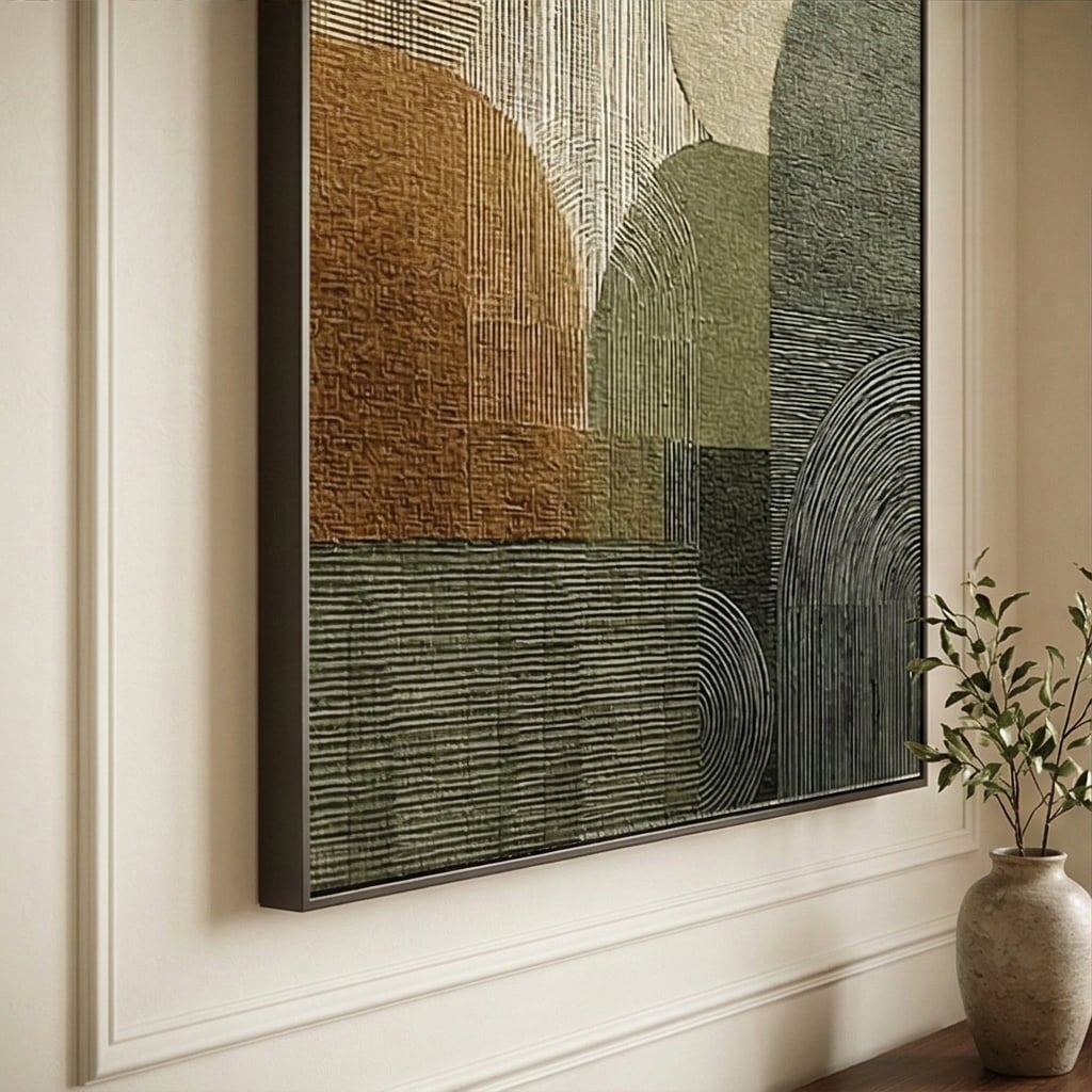 Wabi-Sabi Art | Sage Sunset Study Organic Texture Canvas Wall Art