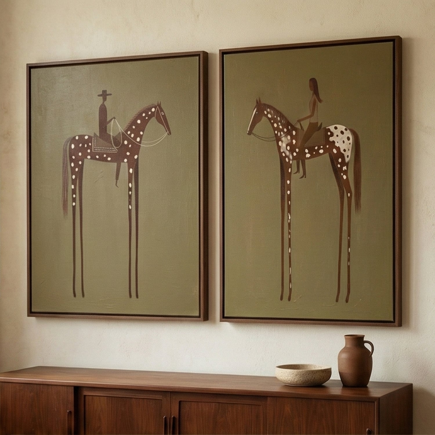 Vintage Americana Art | Spotted Reverie Western Canvas Wall Decor