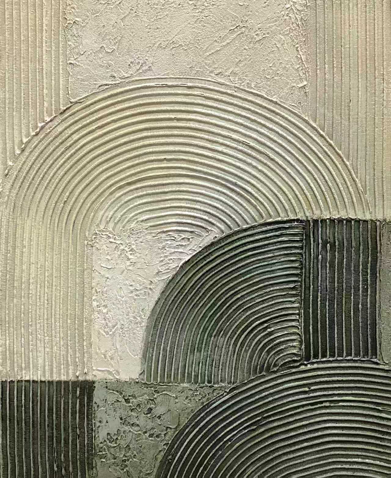 3D textured Art | Sage Geometry Relief Texture Wall Decor