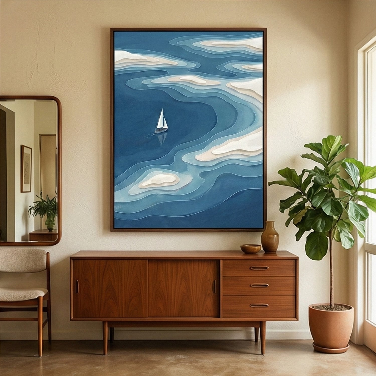 Impressionist Art | Ocean Voyage Soft Landscape Canvas Wall Art
