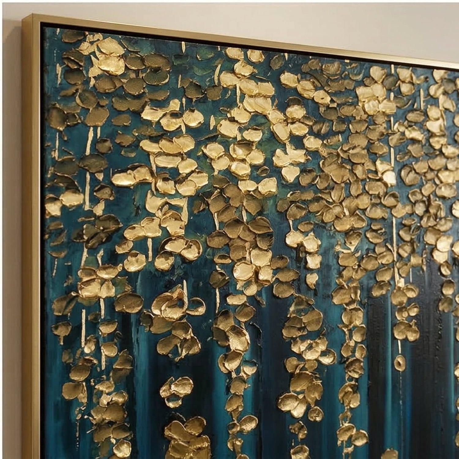 Contemporary Luxe Art | Golden Canopy Falls Gold Accent Luxury Wall Art