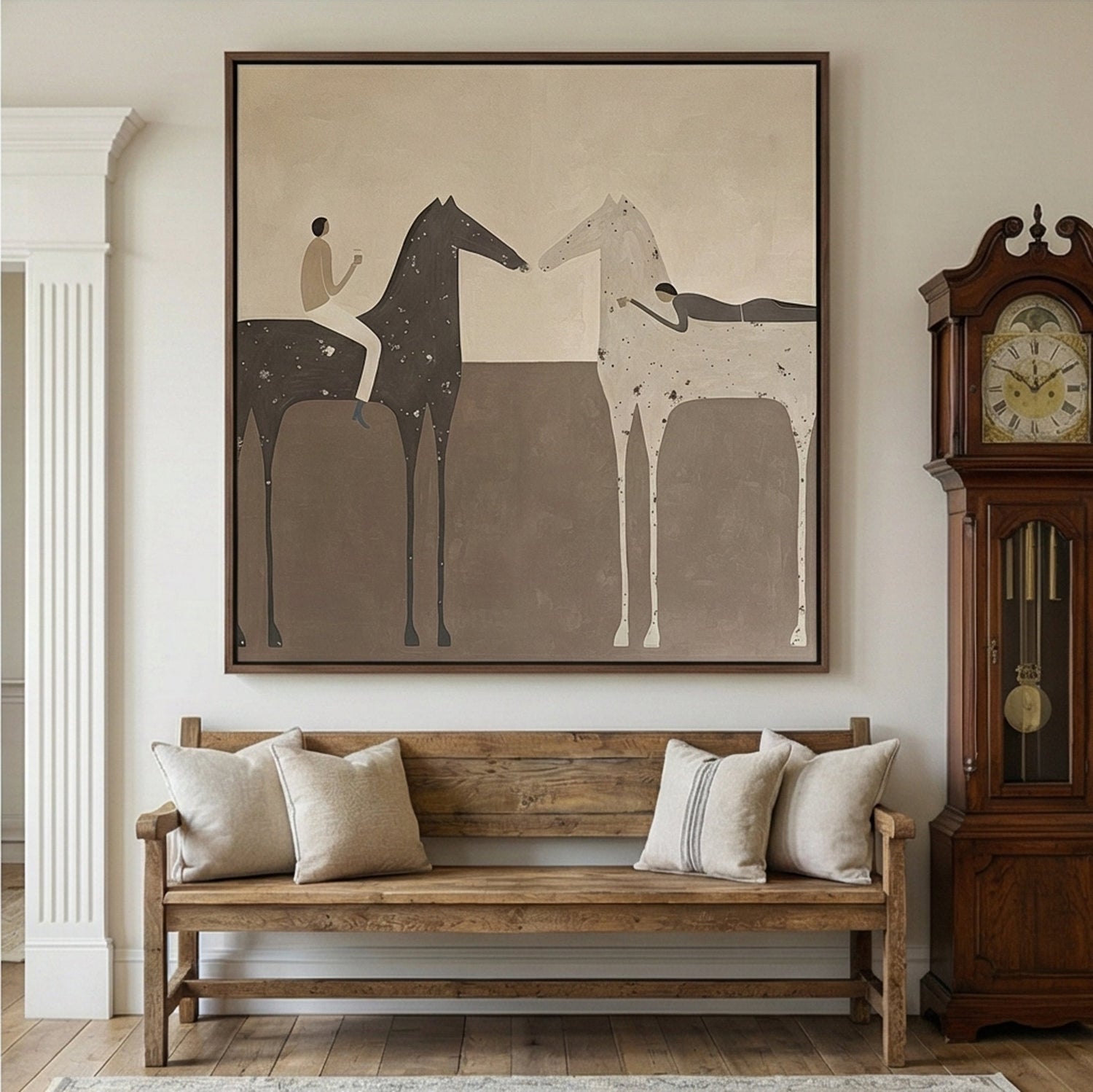 Vintage Americana Art | Evening Trail Riders Western Canvas Wall Decor