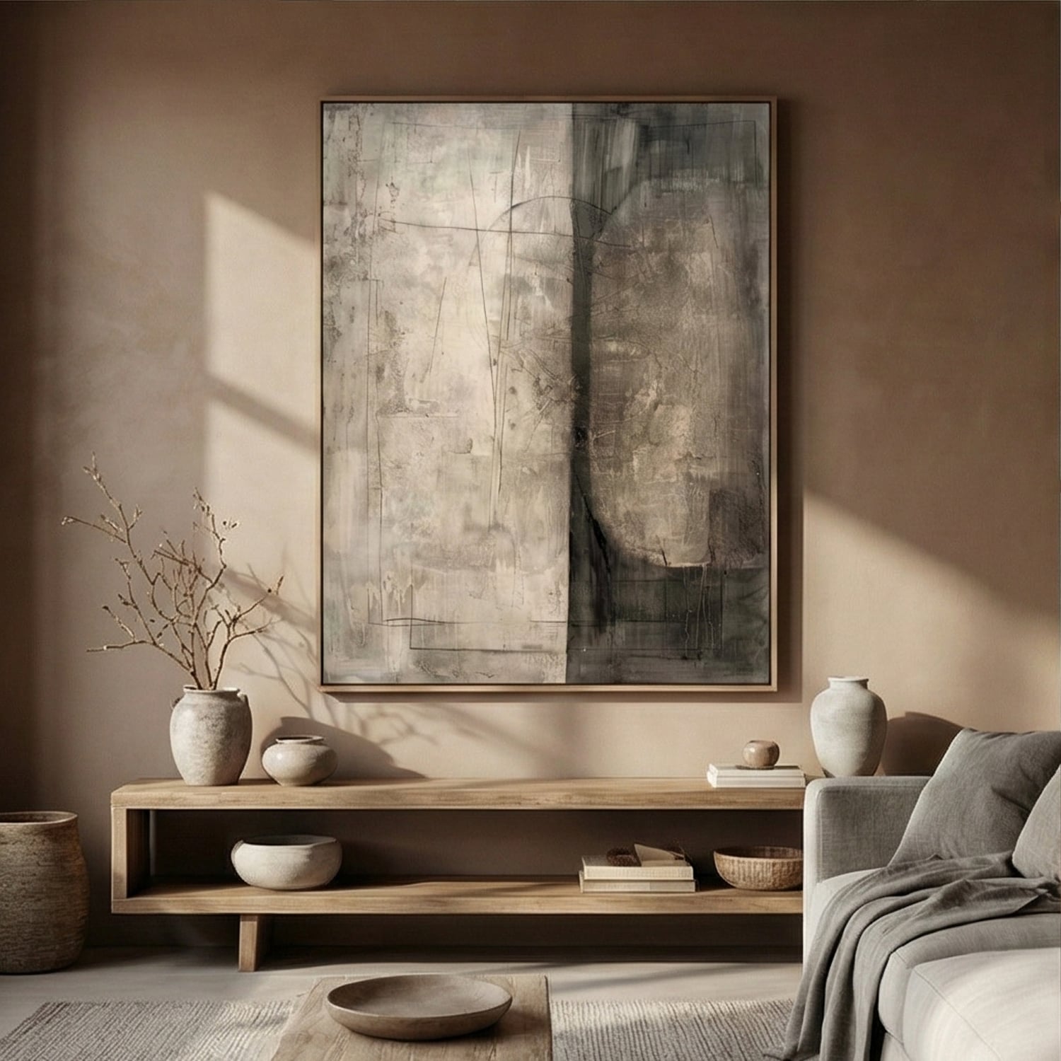 Wabi-Sabi Art | Concrete Memory Earth Tone Wall Decor