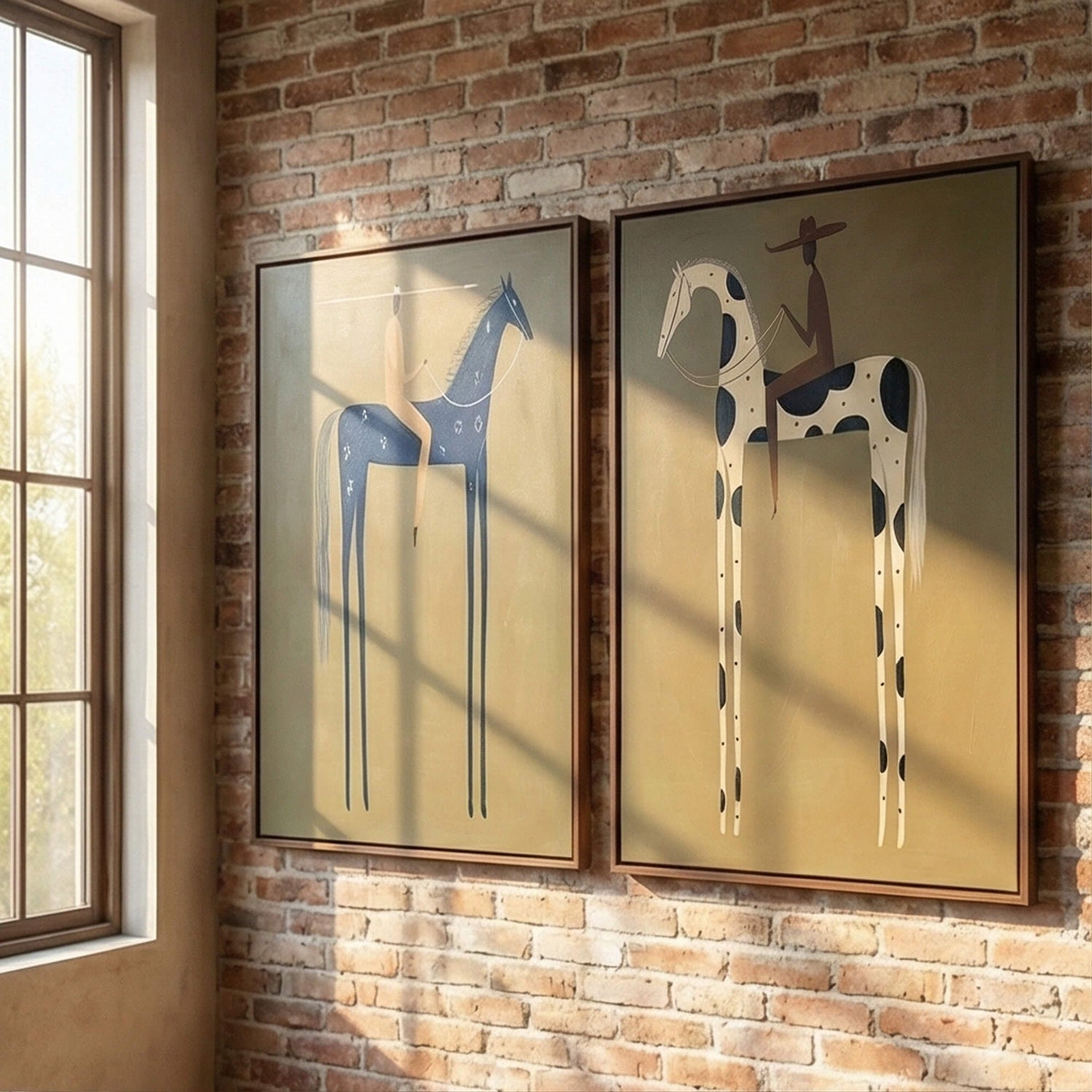 Vintage Americana Art | Tales on Stilts-1 Rustic Living Room Wall Art