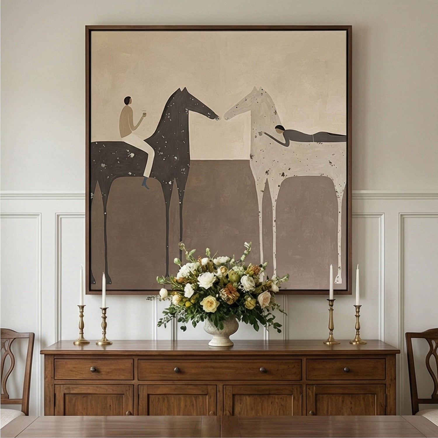 Vintage Americana Art | Evening Trail Riders Western Canvas Wall Decor