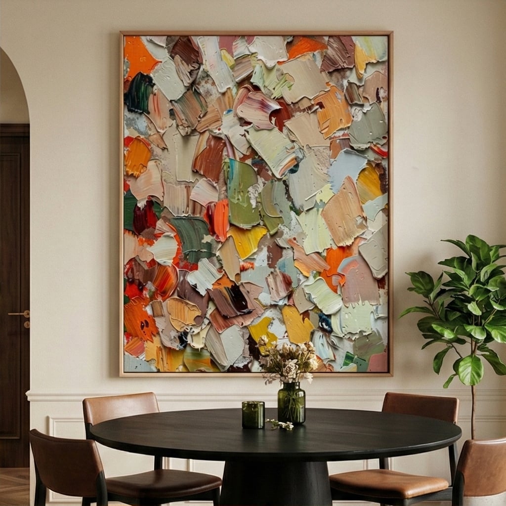 3D textured Art | Chromatic Relics Textured Canvas Wall Art