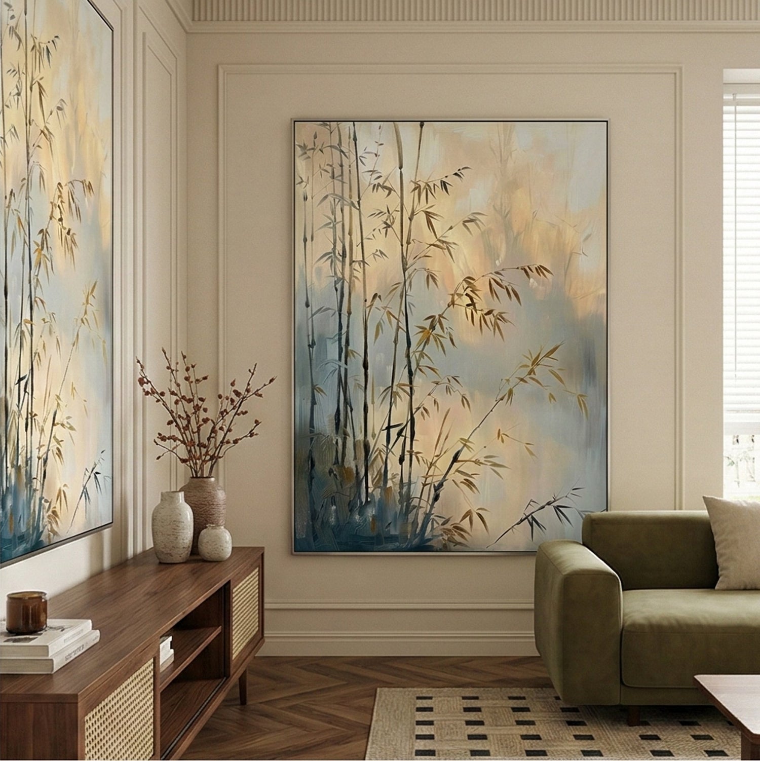 Impressionist Art | Bamboo Whisper Floral Canvas Wall Art