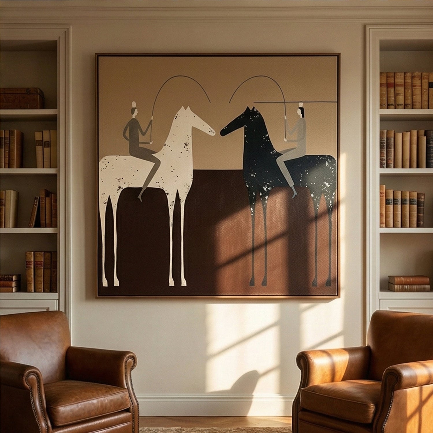 Vintage Americana Art | Rustic Duel Rustic Living Room Wall Art