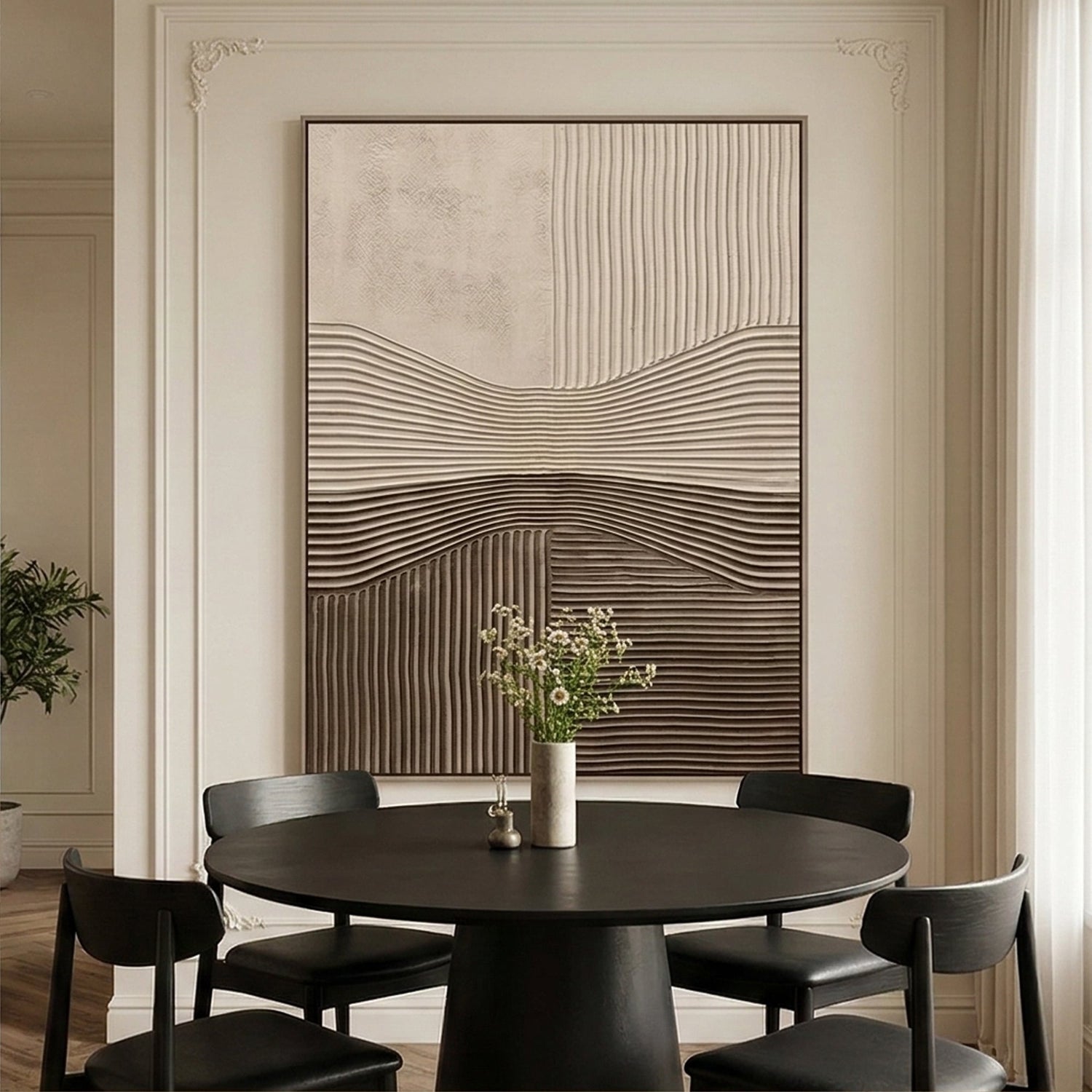 3D-Textured Art | Sandline Horizon Modern Textured Wall Art