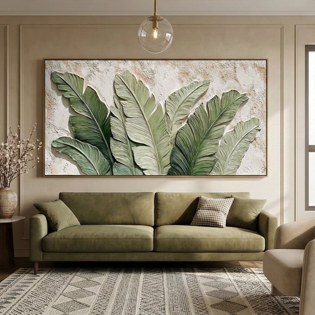 3D-Textured Art | Palm Reverie Botanical Textured Wall Art