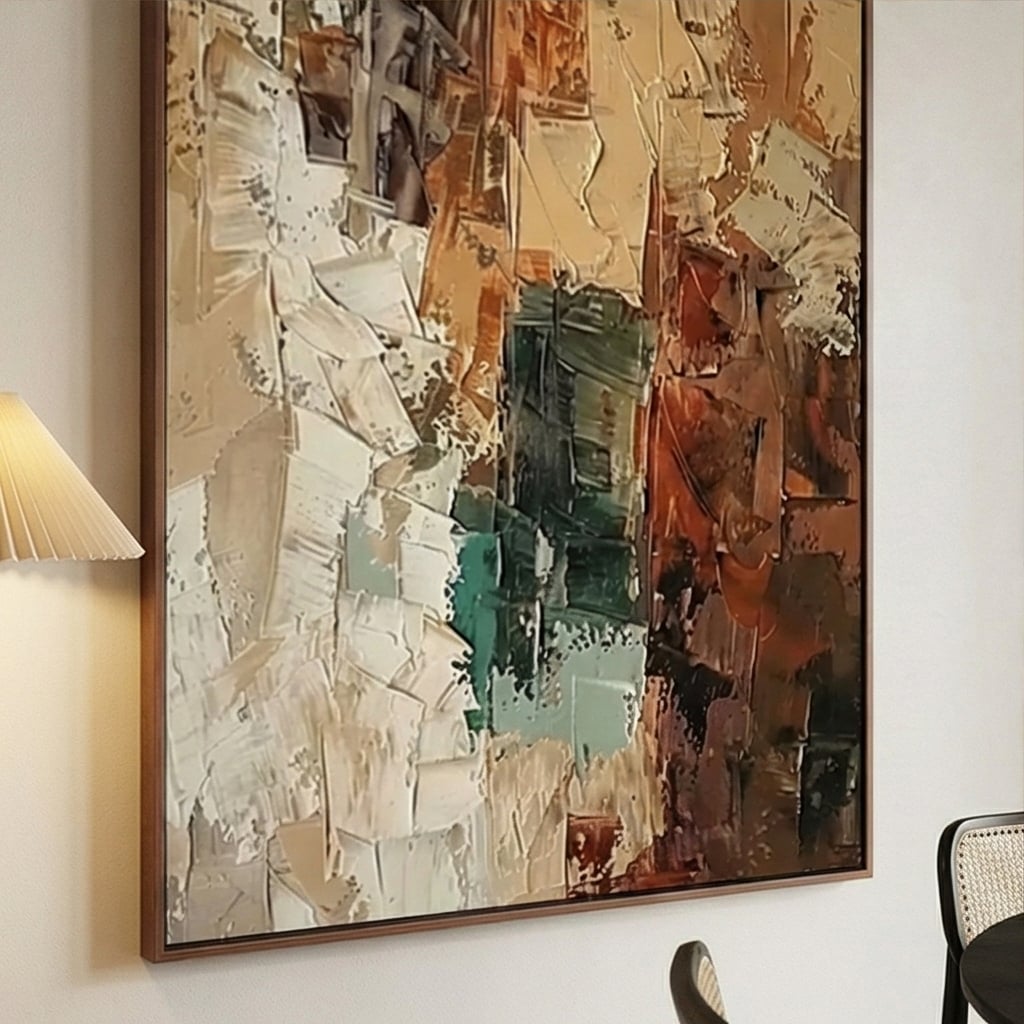 3D textured Art | Amber Passage Dimensional Living Room Wall Art