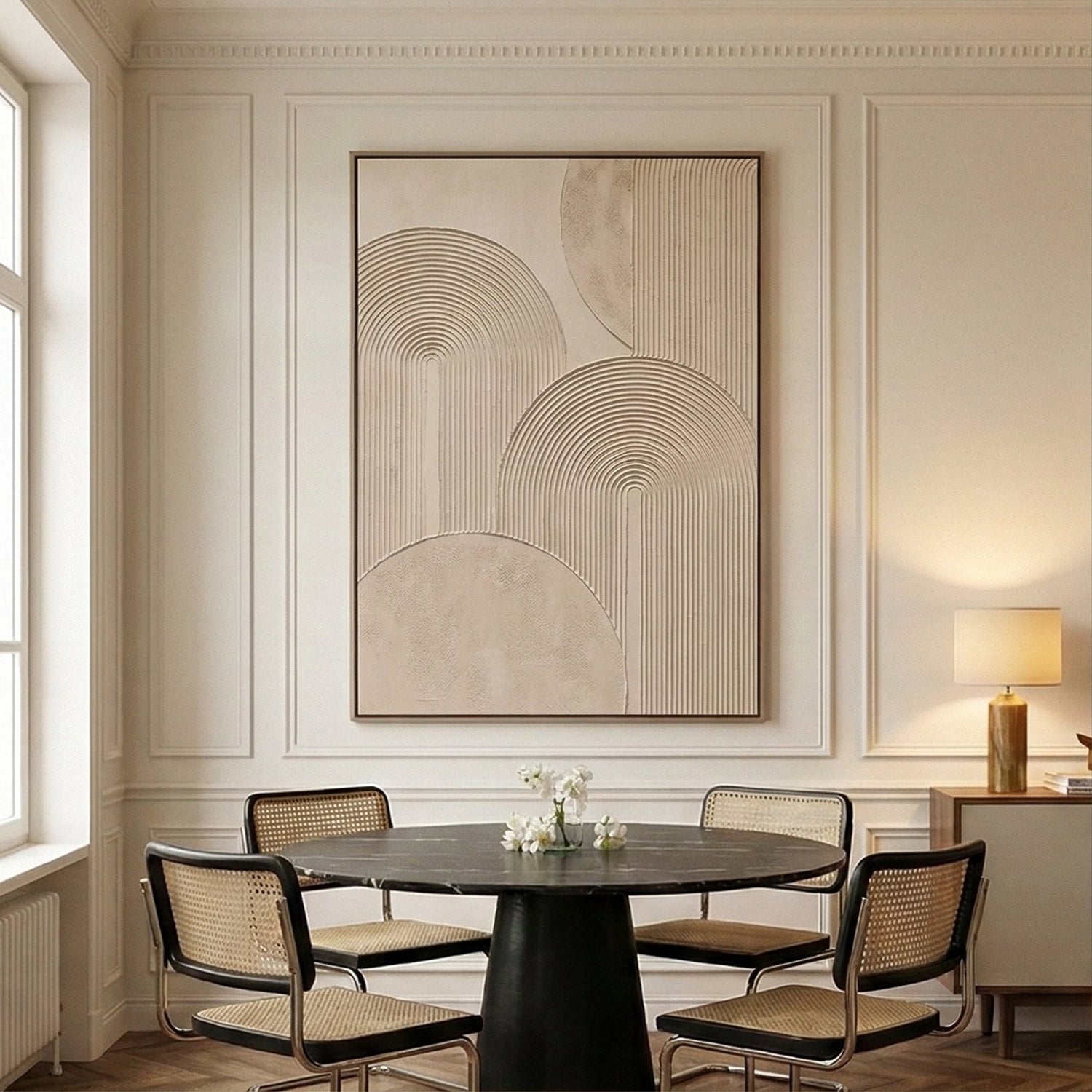 3D-Textured Art | Quiet Arc Rhythm Textured Canvas Wall Art