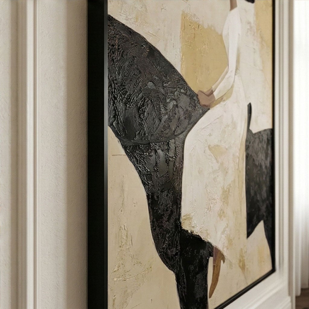 Vintage Americana Art | Elegy on Black Rustic Living Room Wall Art