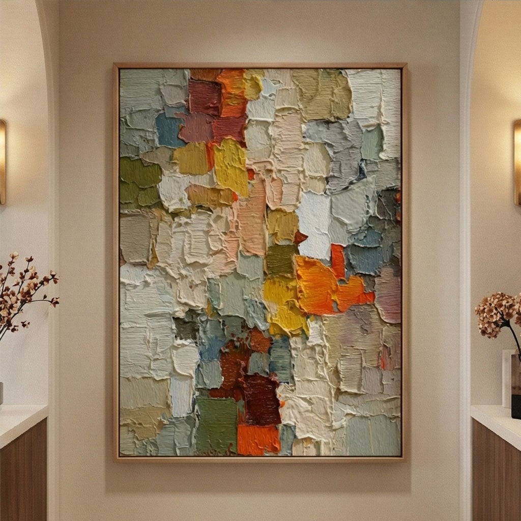 3D textured Art | Patchwork Serenity Textured Canvas Wall Art