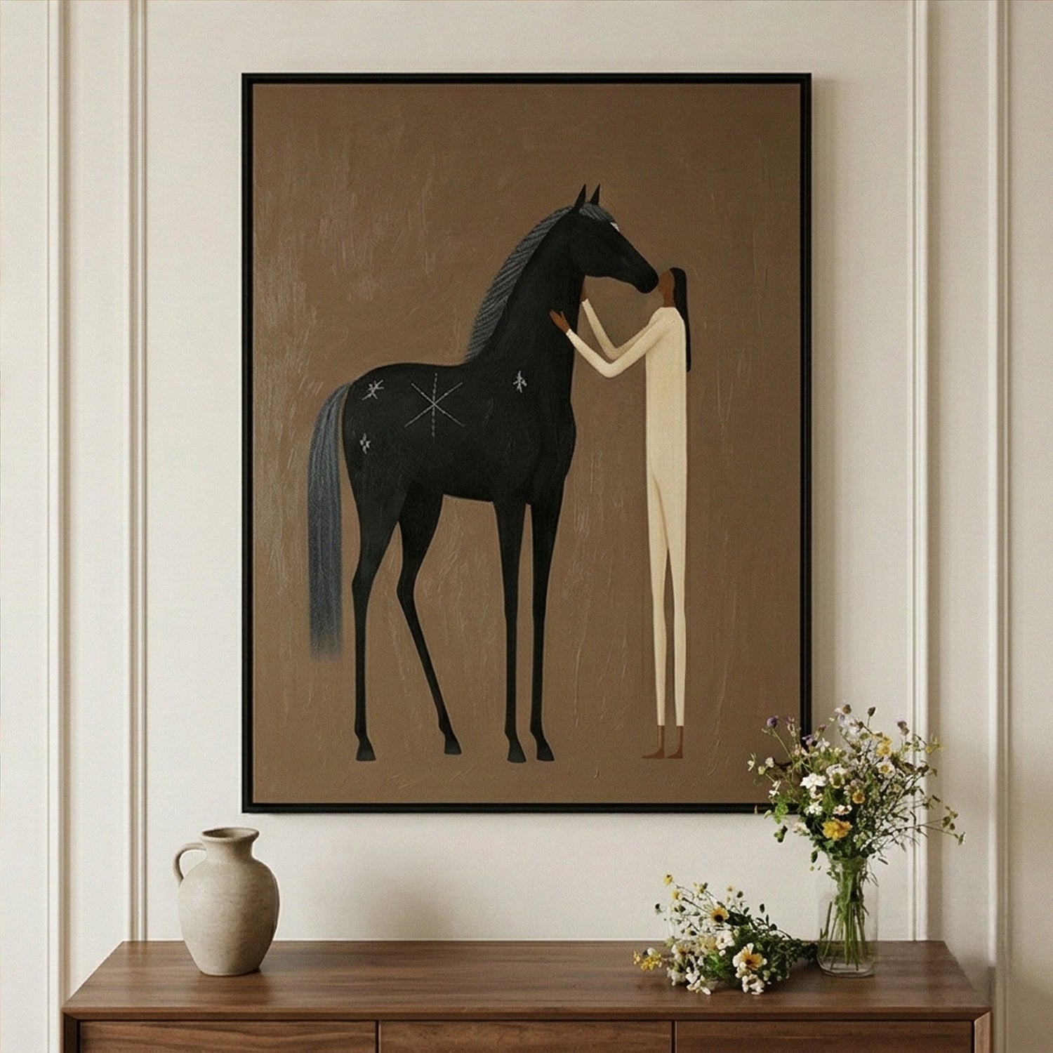 Vintage Americana Art | Midnight Tenderness Southwest Home Decor Canvas