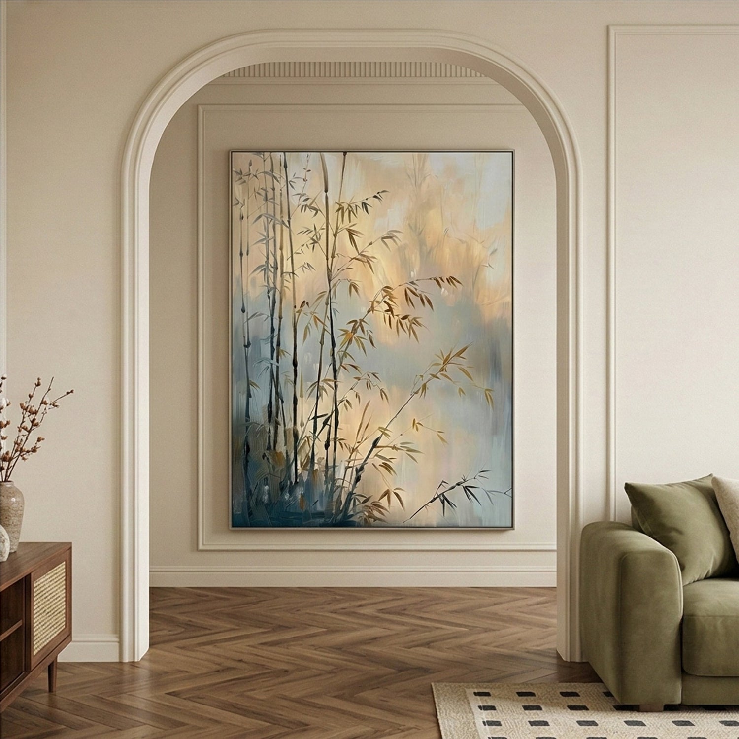 Impressionist Art | Bamboo Whisper Floral Canvas Wall Art