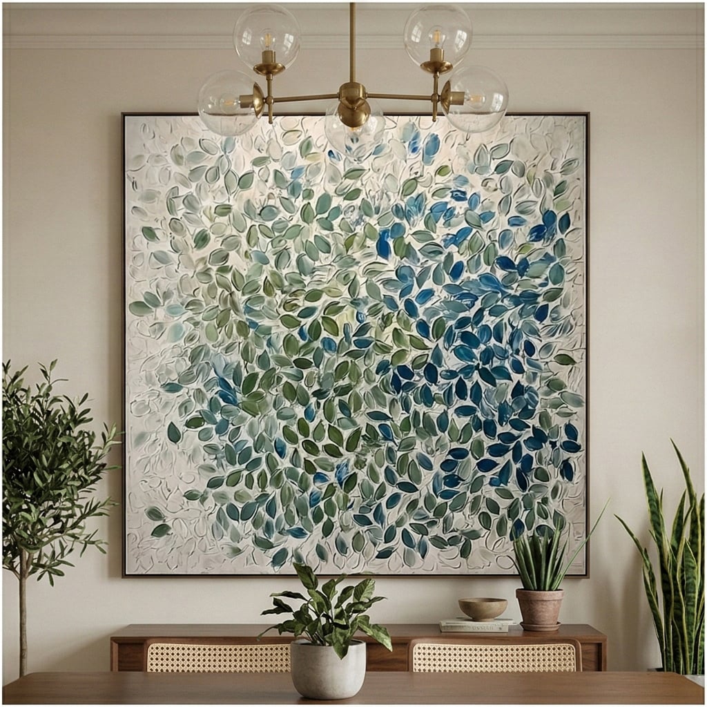 3D textured Art | Verdant Reverie Relief Texture Wall Decor