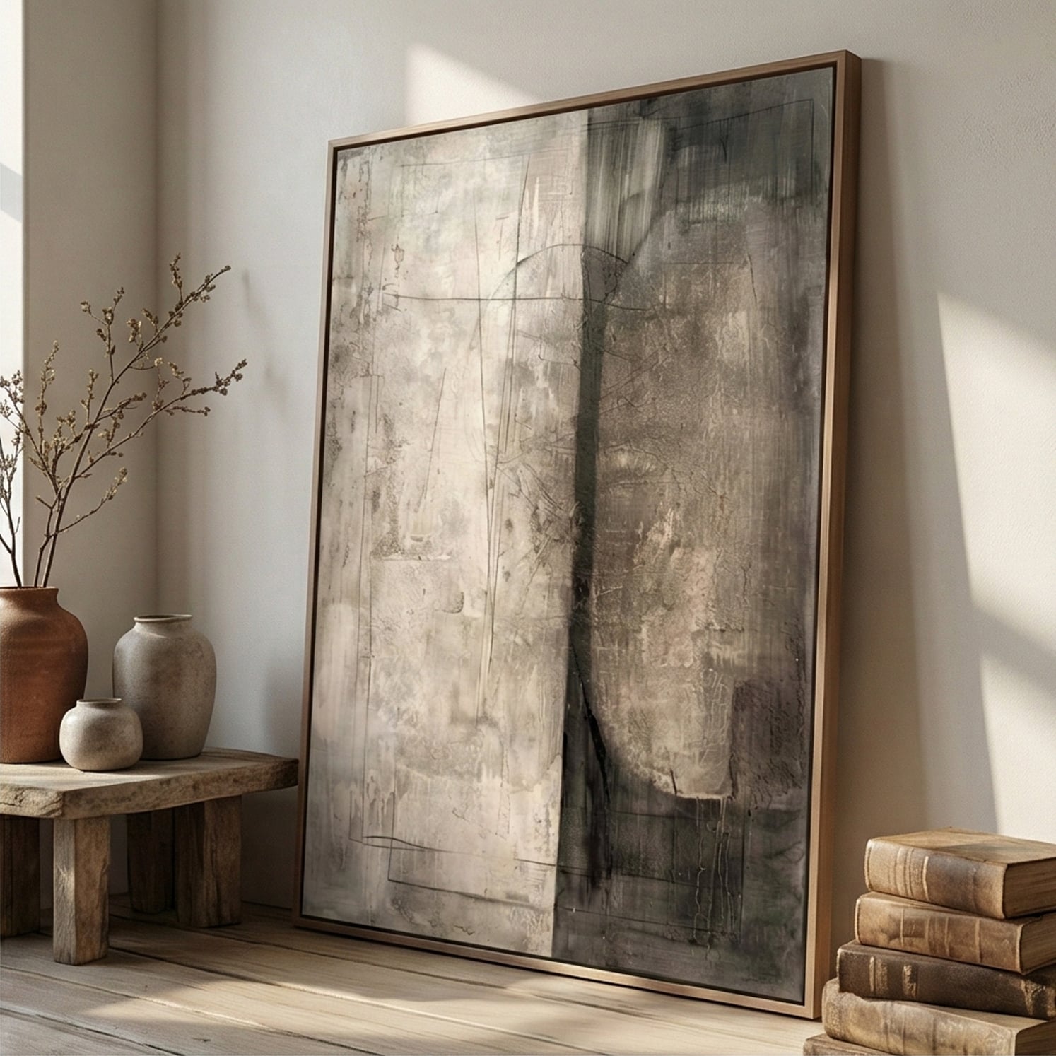 Wabi-Sabi Art | Concrete Memory Earth Tone Wall Decor