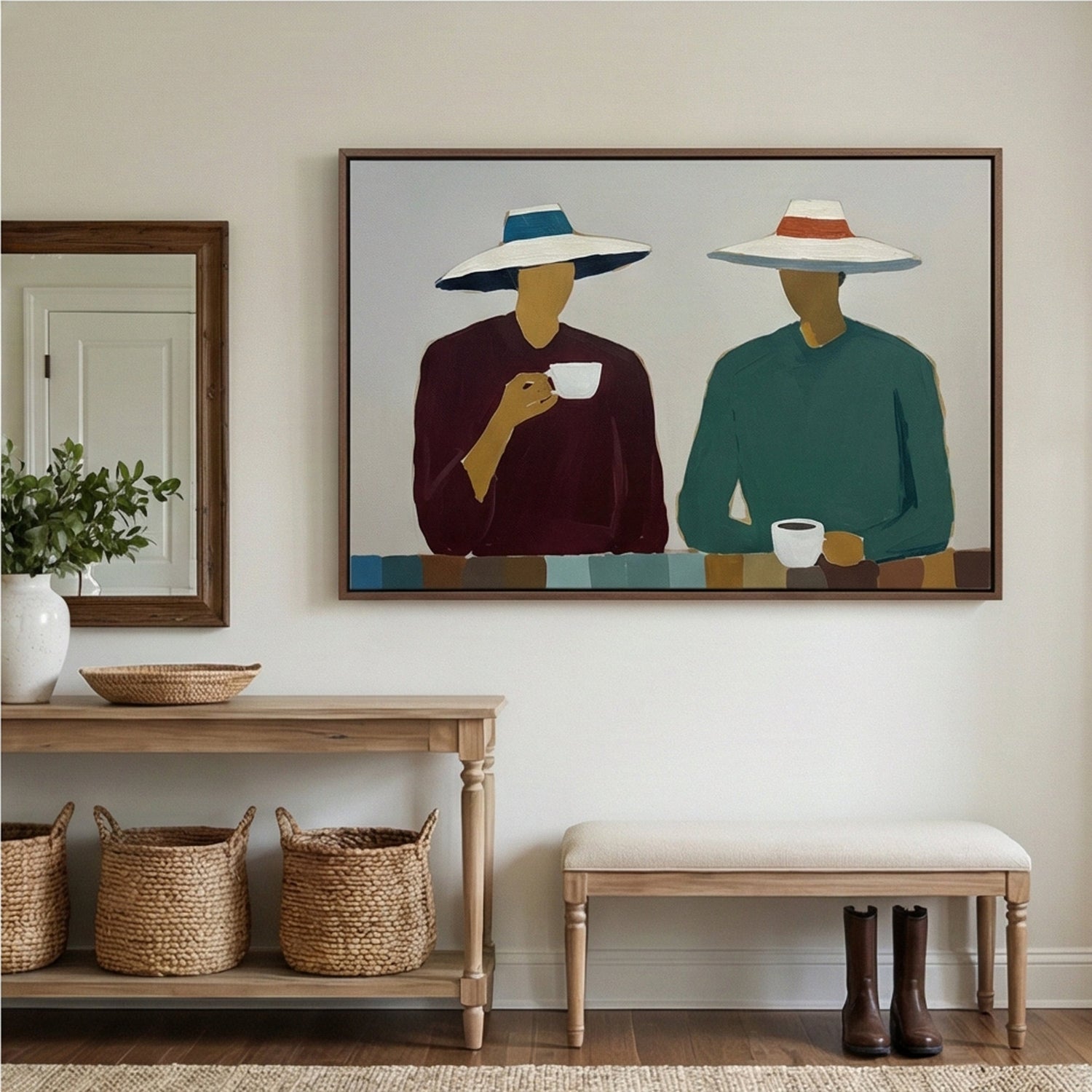 Vintage Americana Art | Cafe Reverie Western Canvas Wall Decor