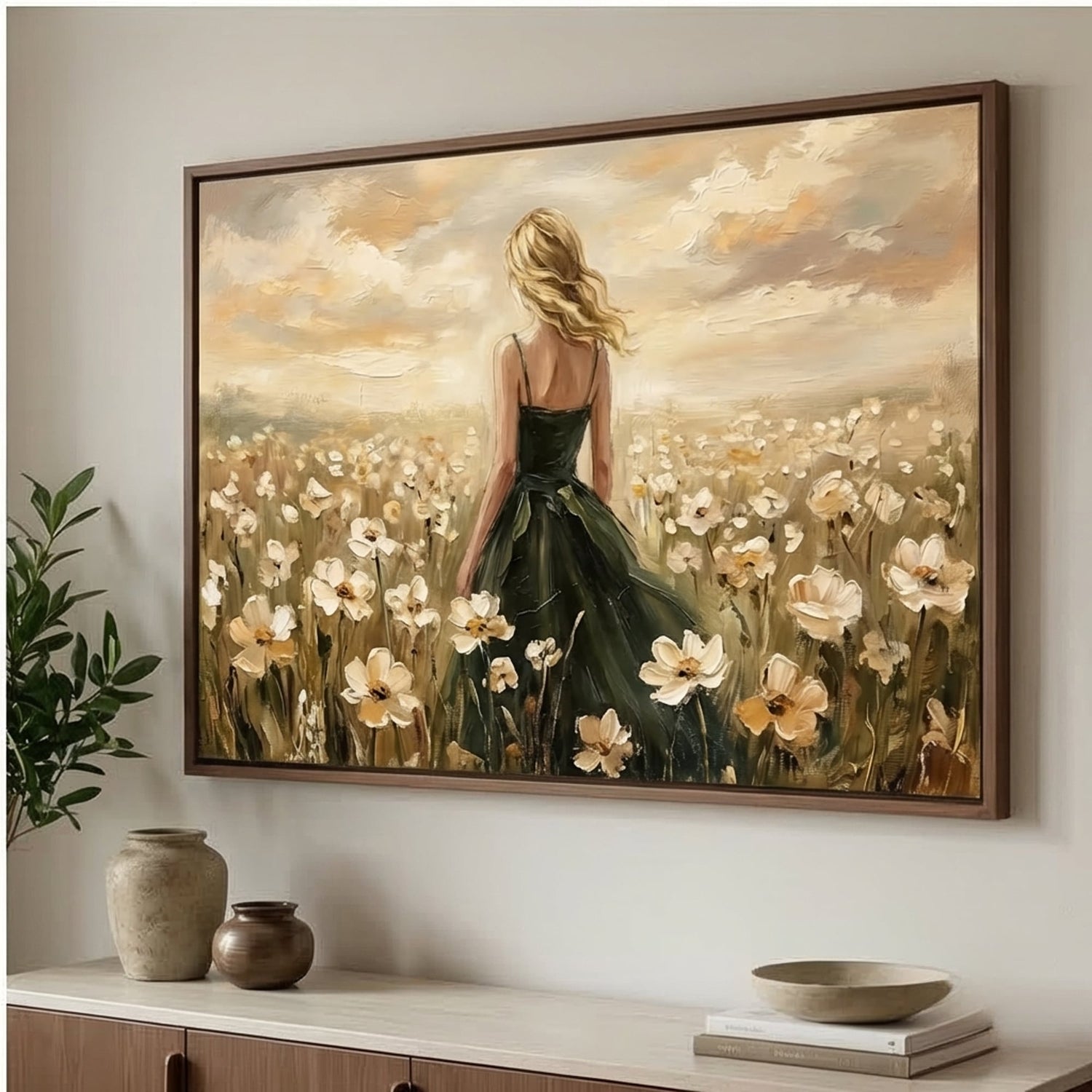 Impressionist Art | Golden Drift Floral Canvas Wall Art