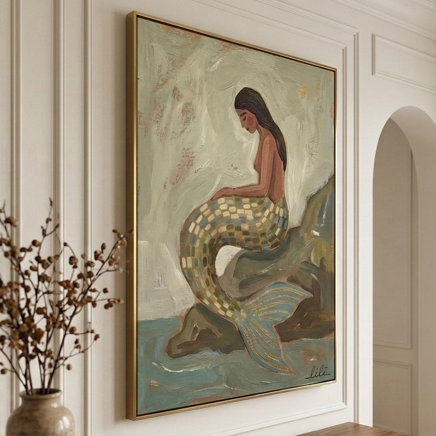 Surreal Art | Seaside Siren Rest Surreal Portrait Wall Decor