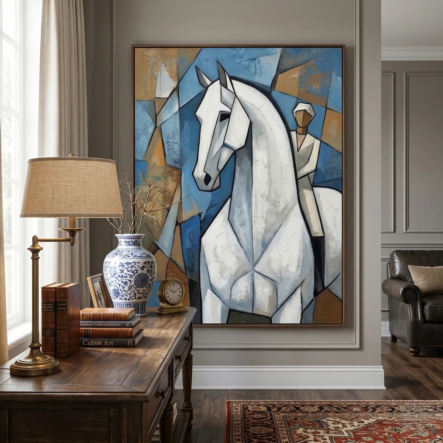 Vintage Americana Art | Noble Geometry Cowboy Western Wall Art