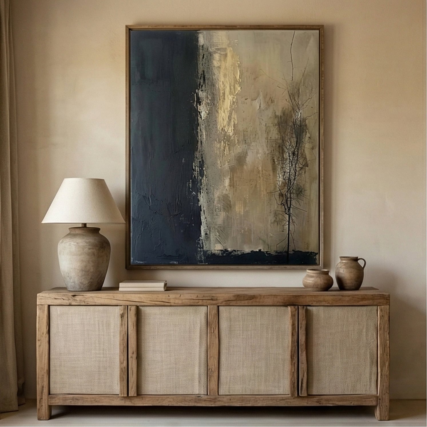 Wabi-Sabi Art | Vestige of Twilight Neutral Textured Wall Art