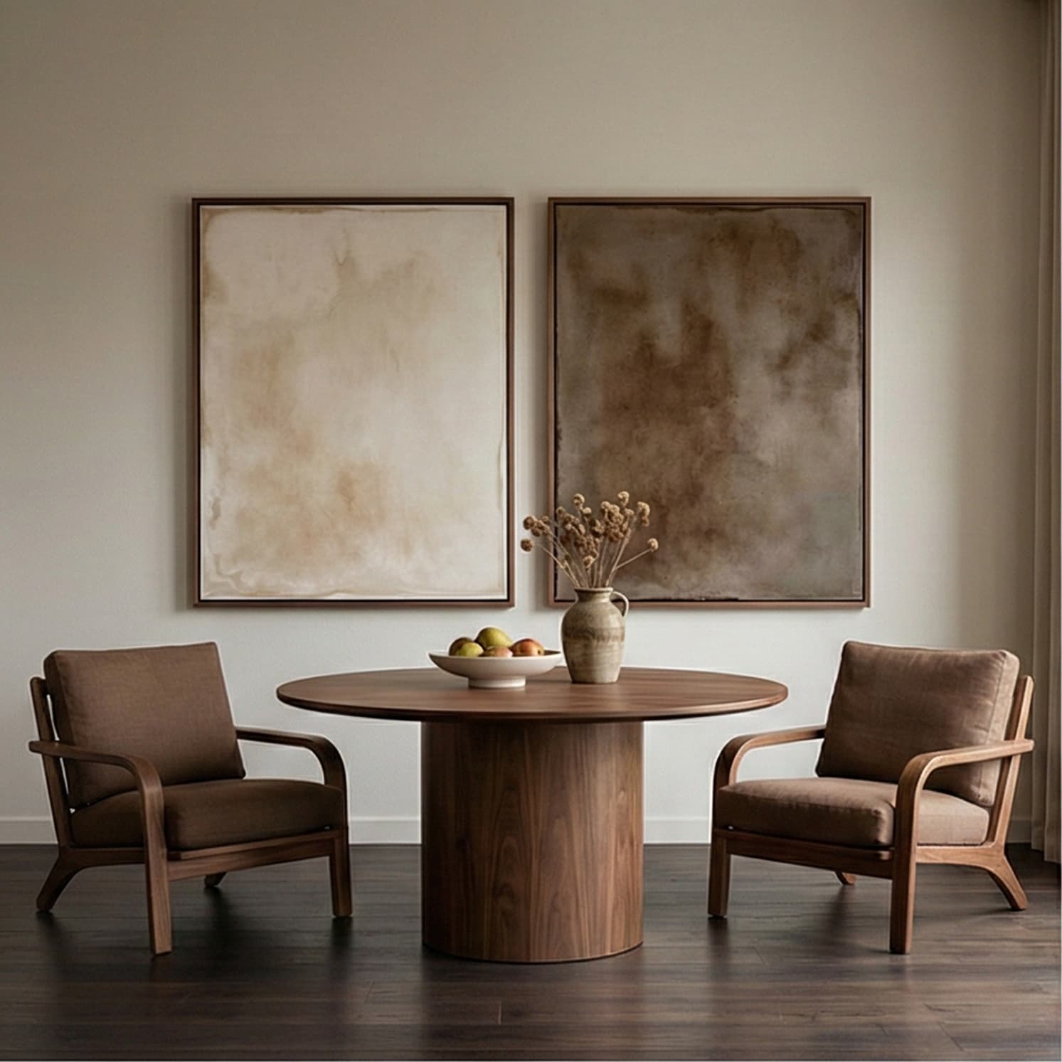 Wabi-Sabi Art | Echo of Two Tones Calm Bedroom Wall Art