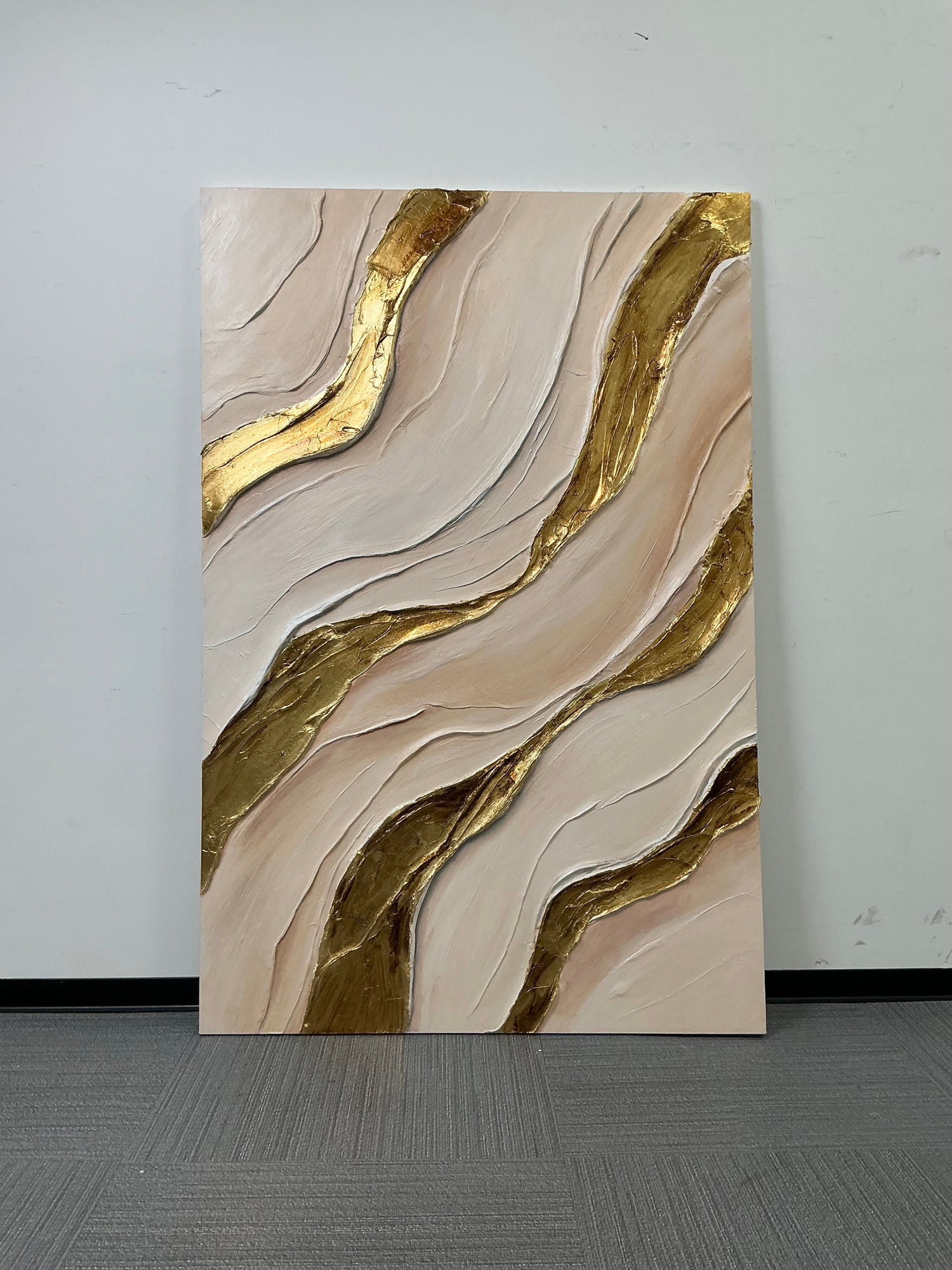 Contemporary Luxe Art | Golden Flow Gold Accent Luxury Wall Art