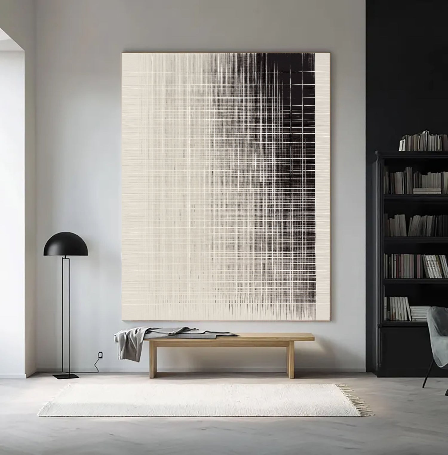 Abstract Art | Gradient Grid Rhythm Modern Abstract Wall Decor