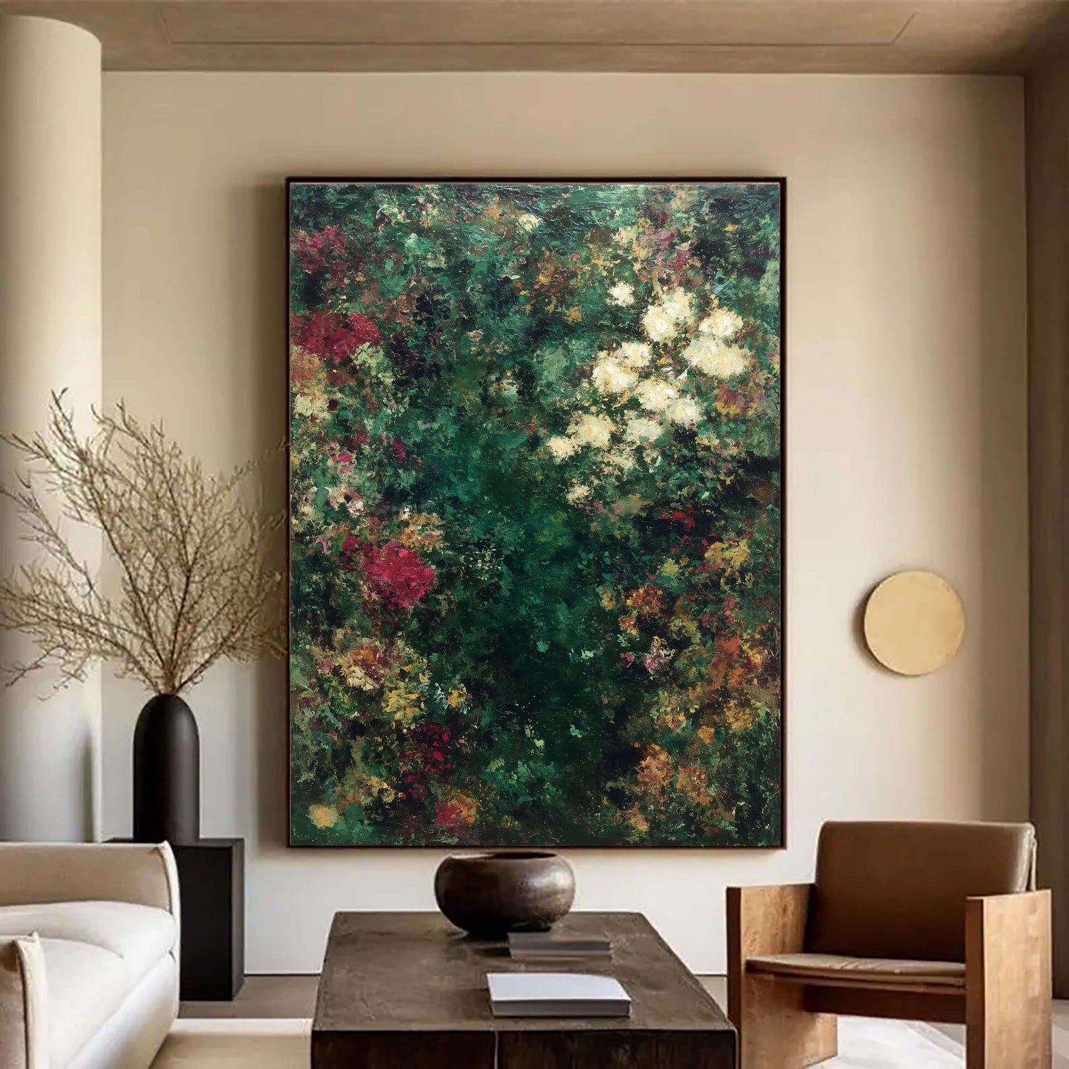 Impressionist Art | Lush Garden Hues Floral Canvas Wall Decor