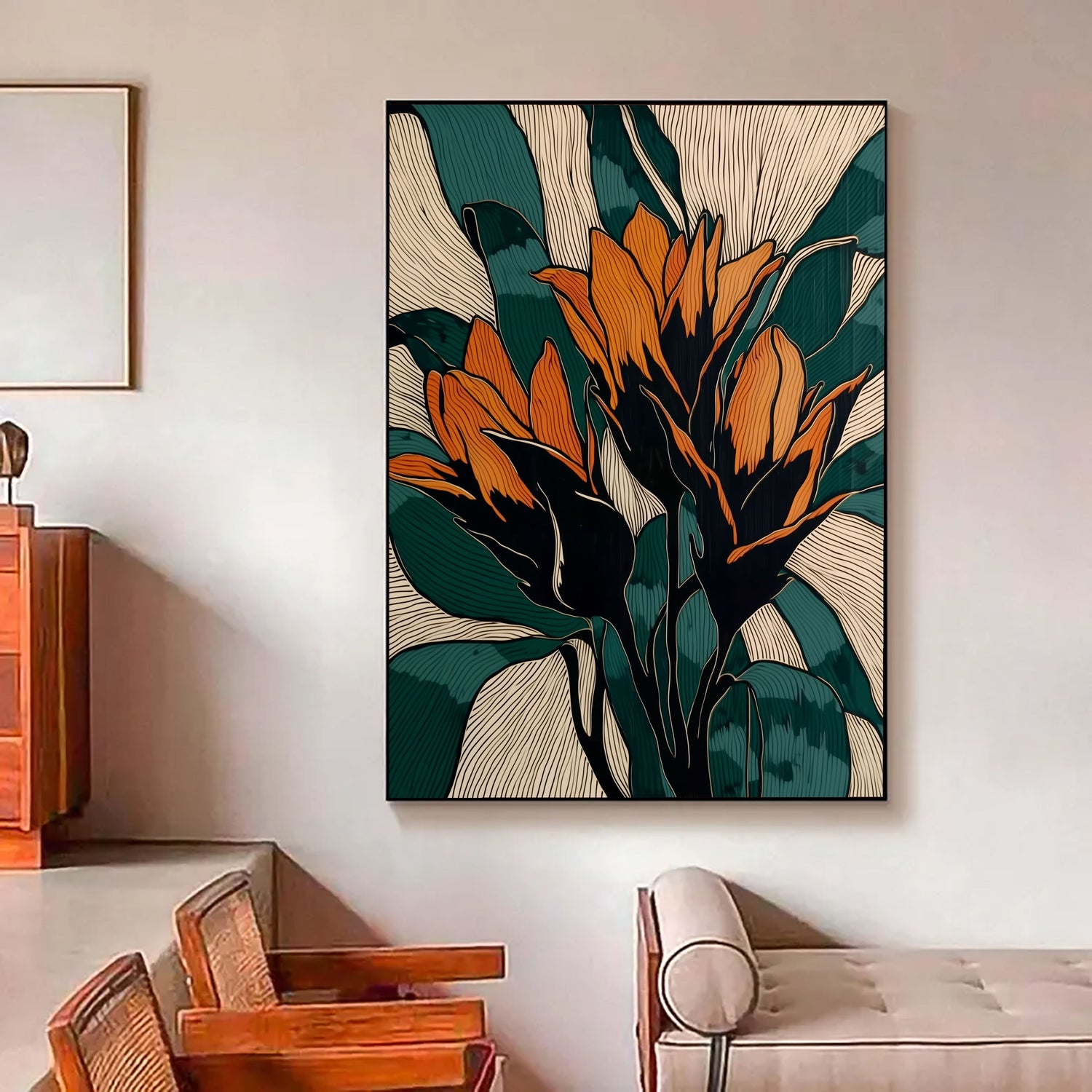 Abstract Art | Bold Botanical Print Contemporary Wall Decor