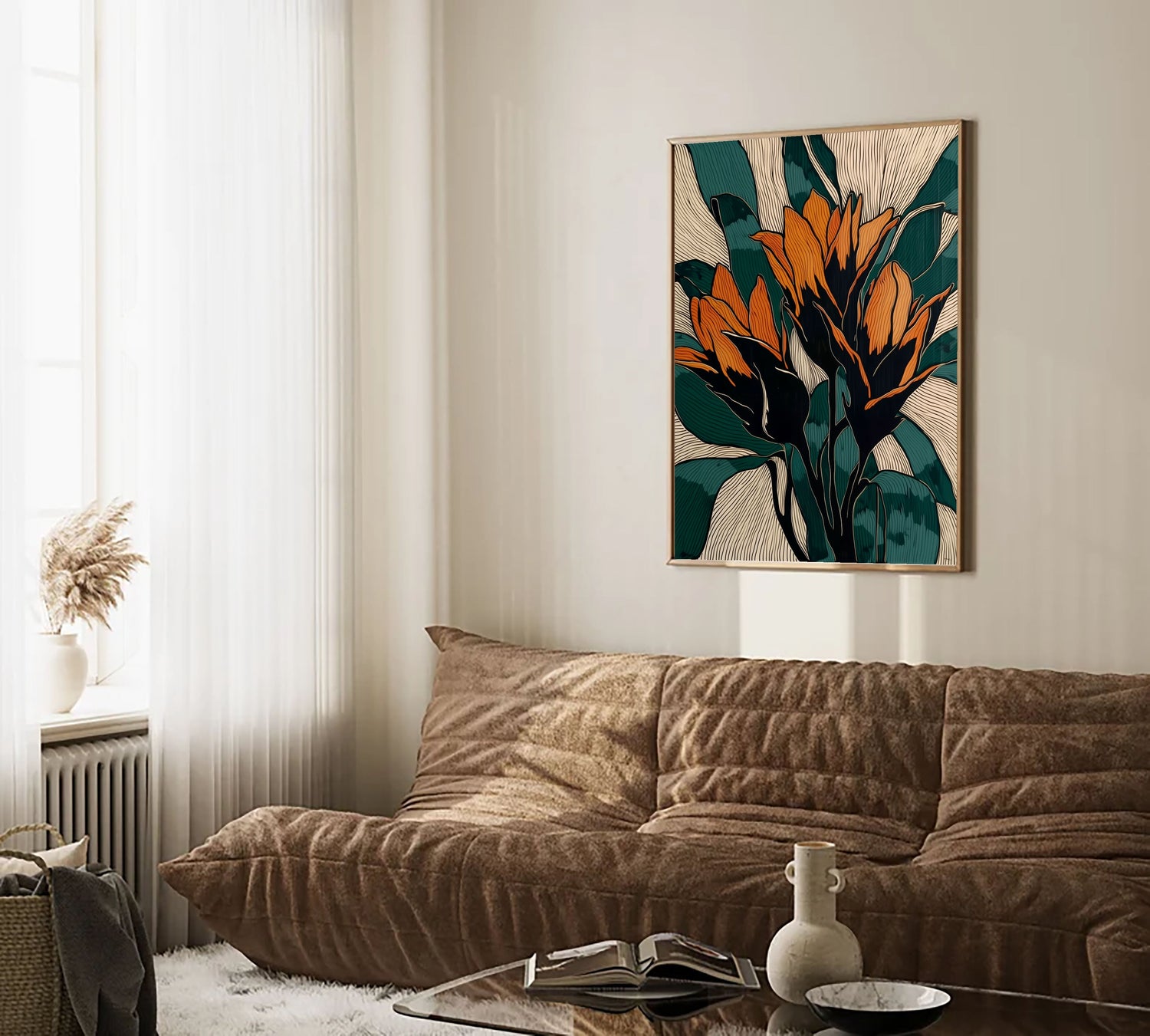 Abstract Art | Bold Botanical Print Contemporary Wall Decor
