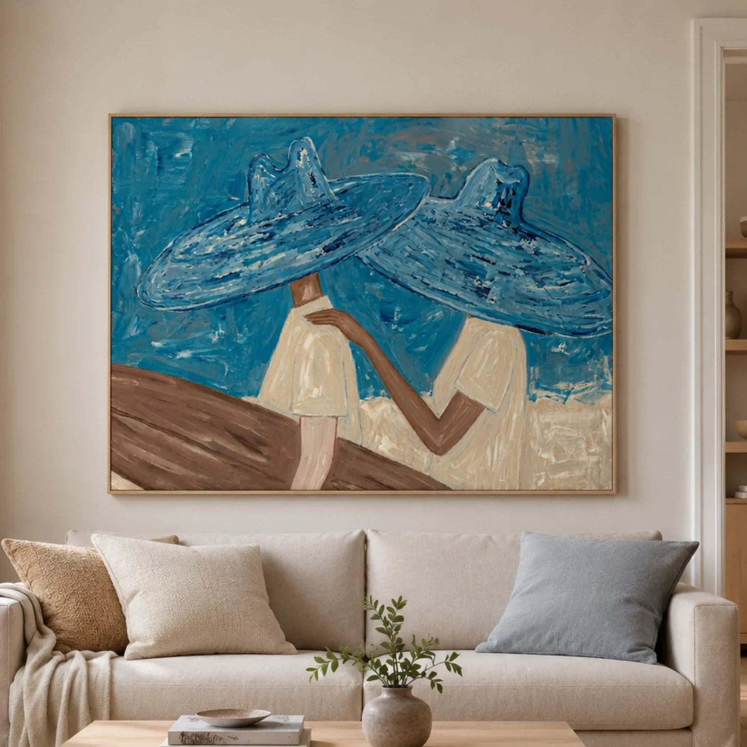 Vintage Americana Art | Blue Hat Coastal Bond Western Gallery Wall Decor