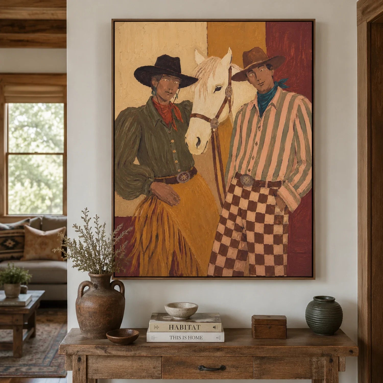 Vintage Americana Art | Where the Reins Remember Western Canvas Wall Decor