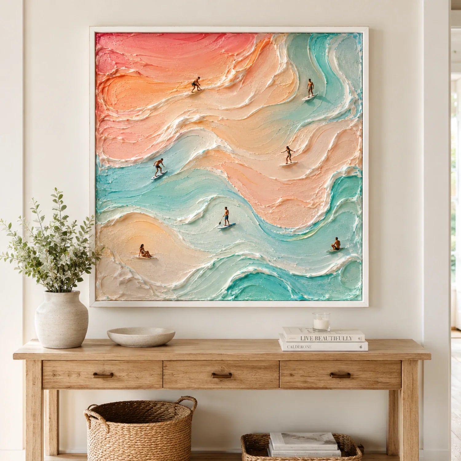 3D textured Art | Where Tides Dream Coastal Textured Wall Art