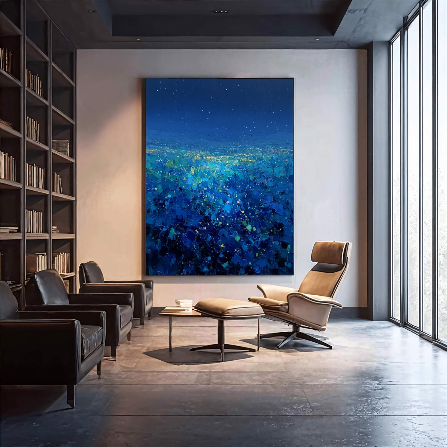 Impressionist Art | Starry Tide Glimmer Soft Landscape Canvas Wall Art