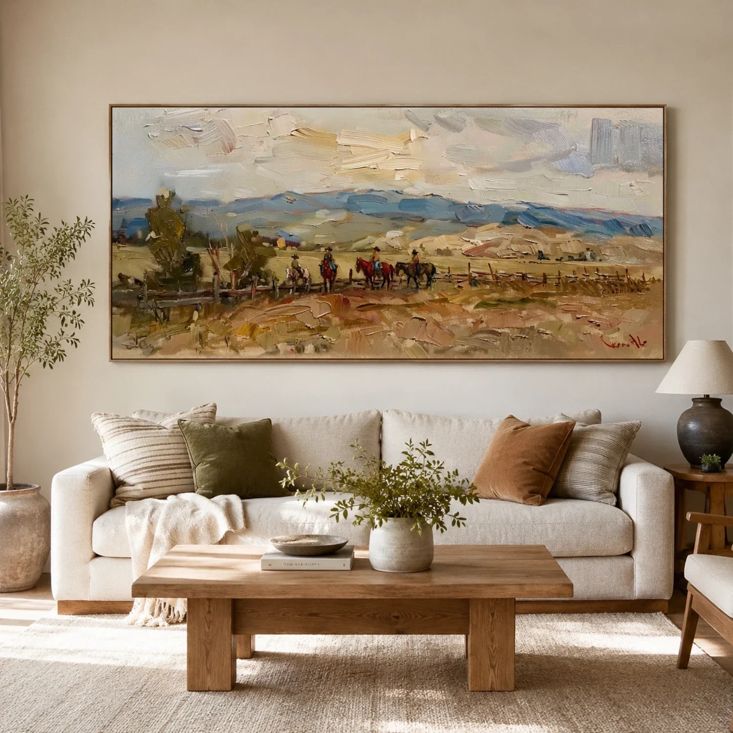 Vintage Americana Art | The Long Return Home Rustic Living Room Wall Art