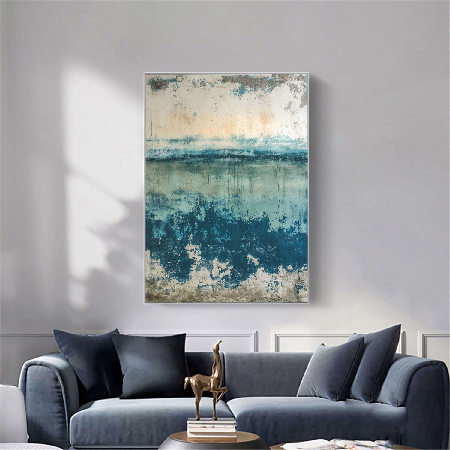 Wabi-Sabi Art | Weathered Coastal Hues Weathered Textured Wall Art