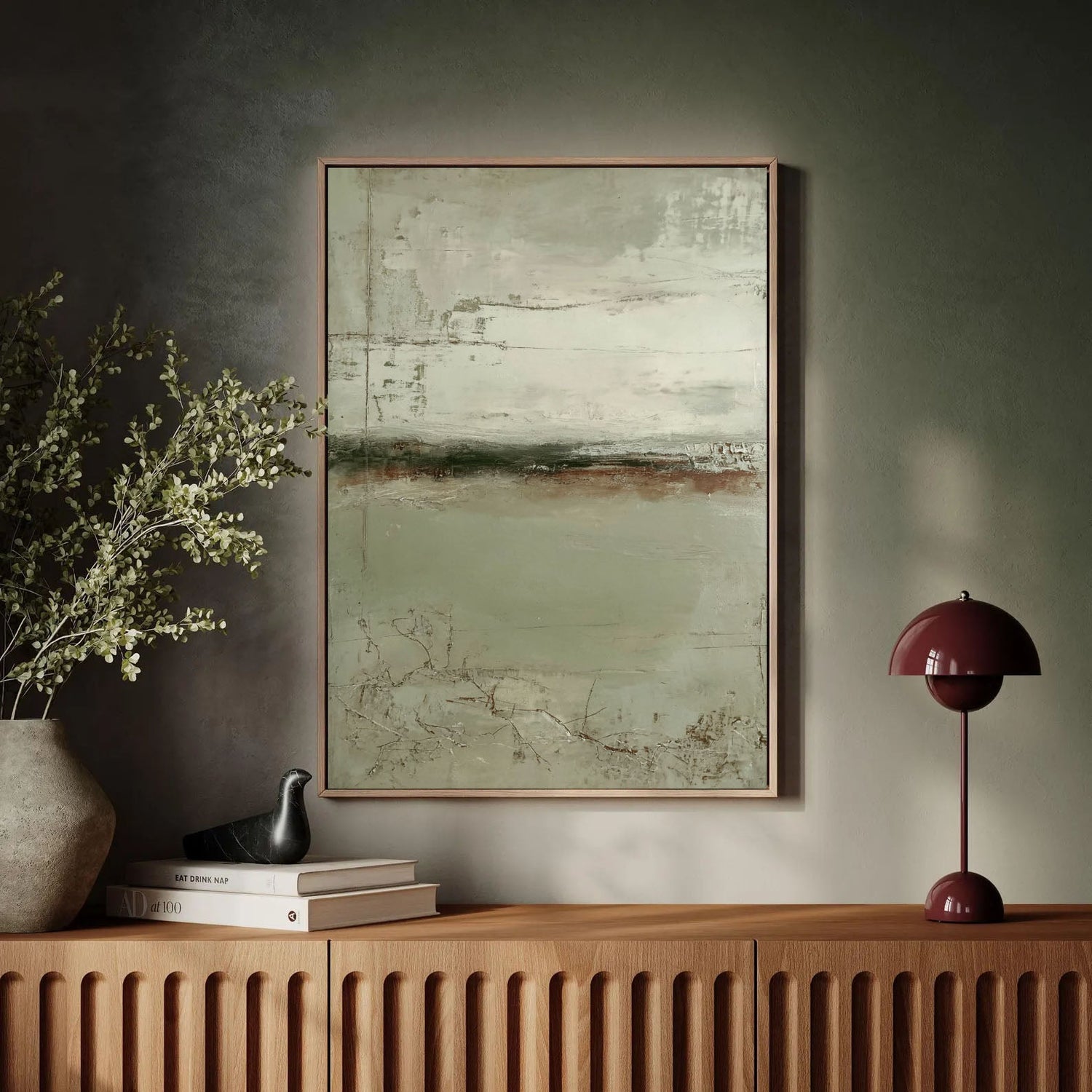 Wabi-Sabi Art | Muted Horizon Textures Neutral Earth Tone Wall Art