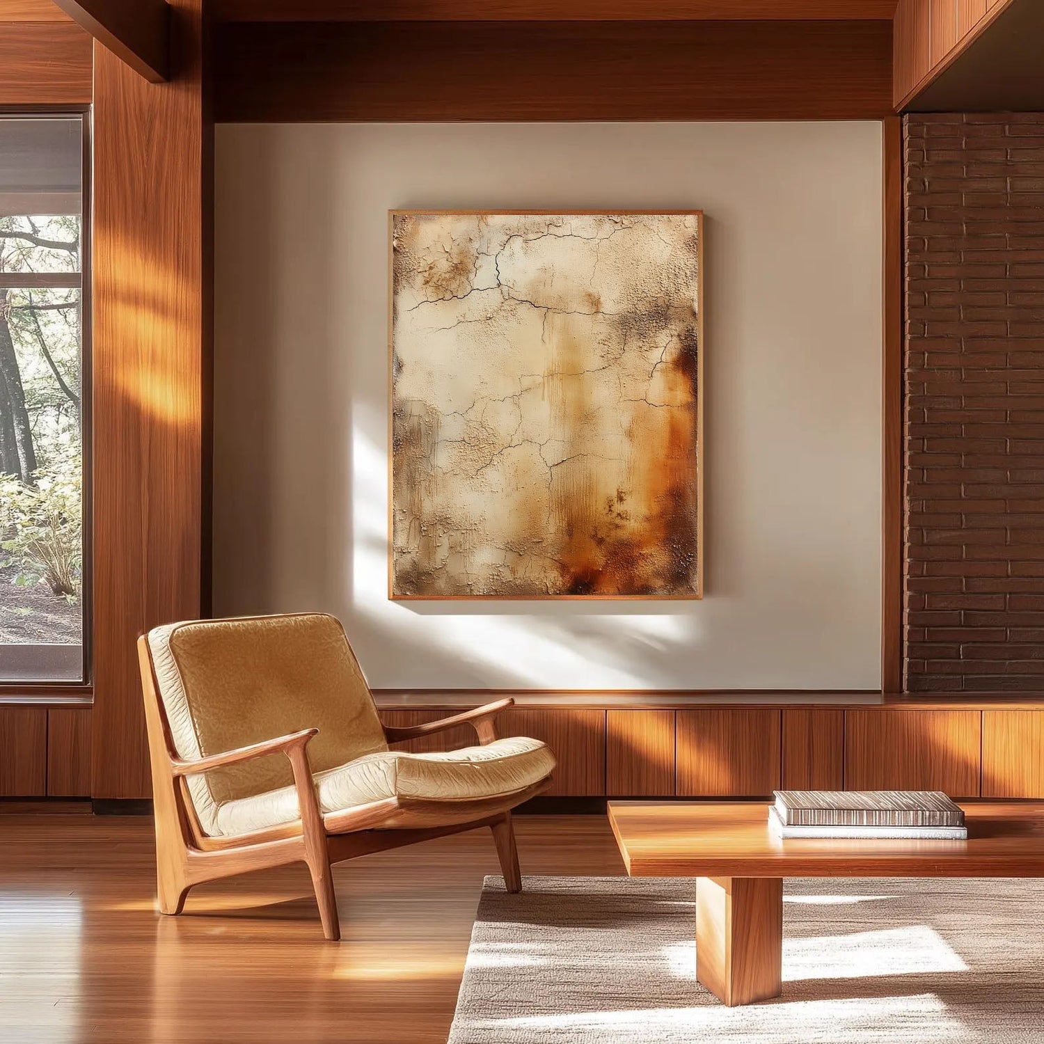 3D-Textured Art | Coastal Cracked Layers Coastal Textured Wall Art